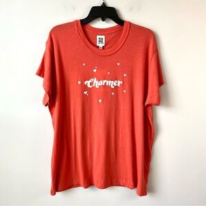 With Love From Emily + Meritt Charmer Oversized T-Shirt Cherry Red L